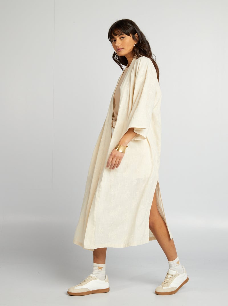 Kimono long Beige - Kiabi