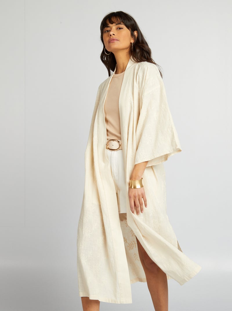 Kimono long Beige - Kiabi