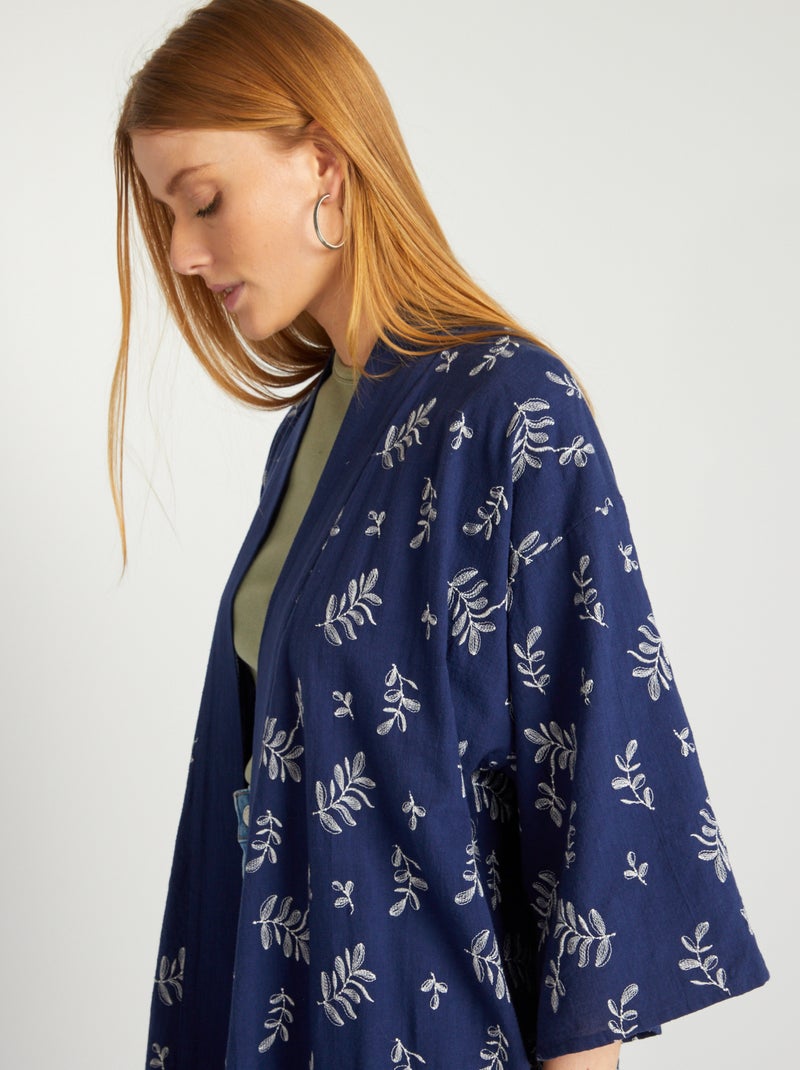 Kimono long Bleu marine - Kiabi