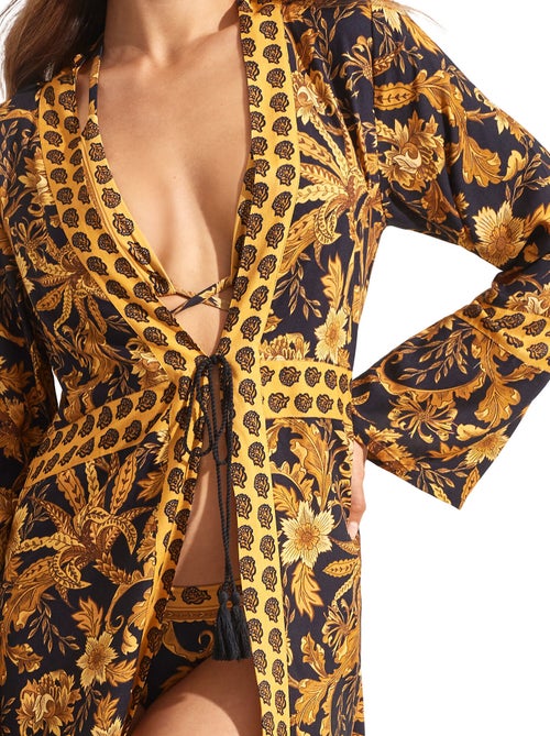 Kimono long de plage ACANTHUS - Kiabi