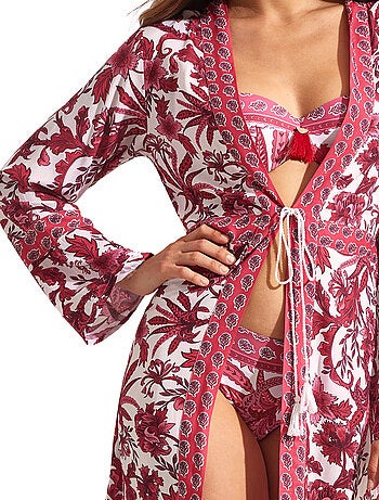 Kimono long de plage ACANTHUS