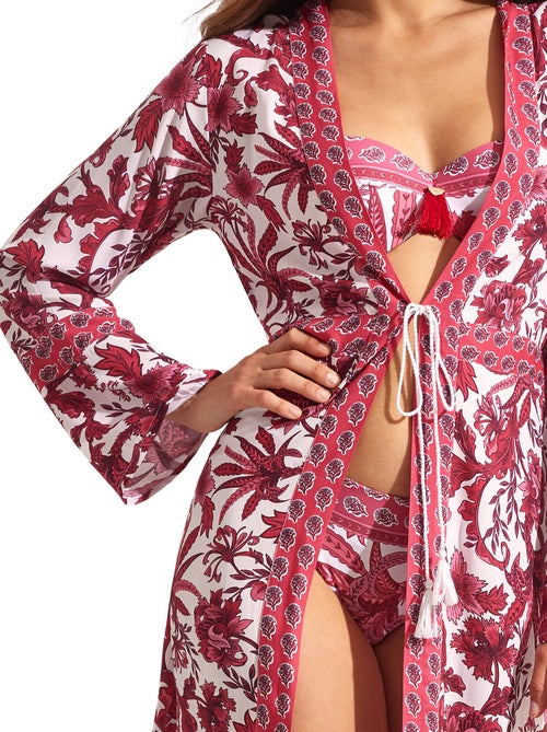 Kimono long de plage ACANTHUS - Kiabi