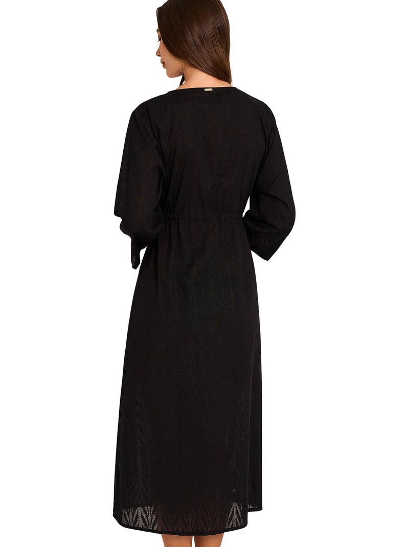 Kimono long de plage DUNA Noir - Kiabi
