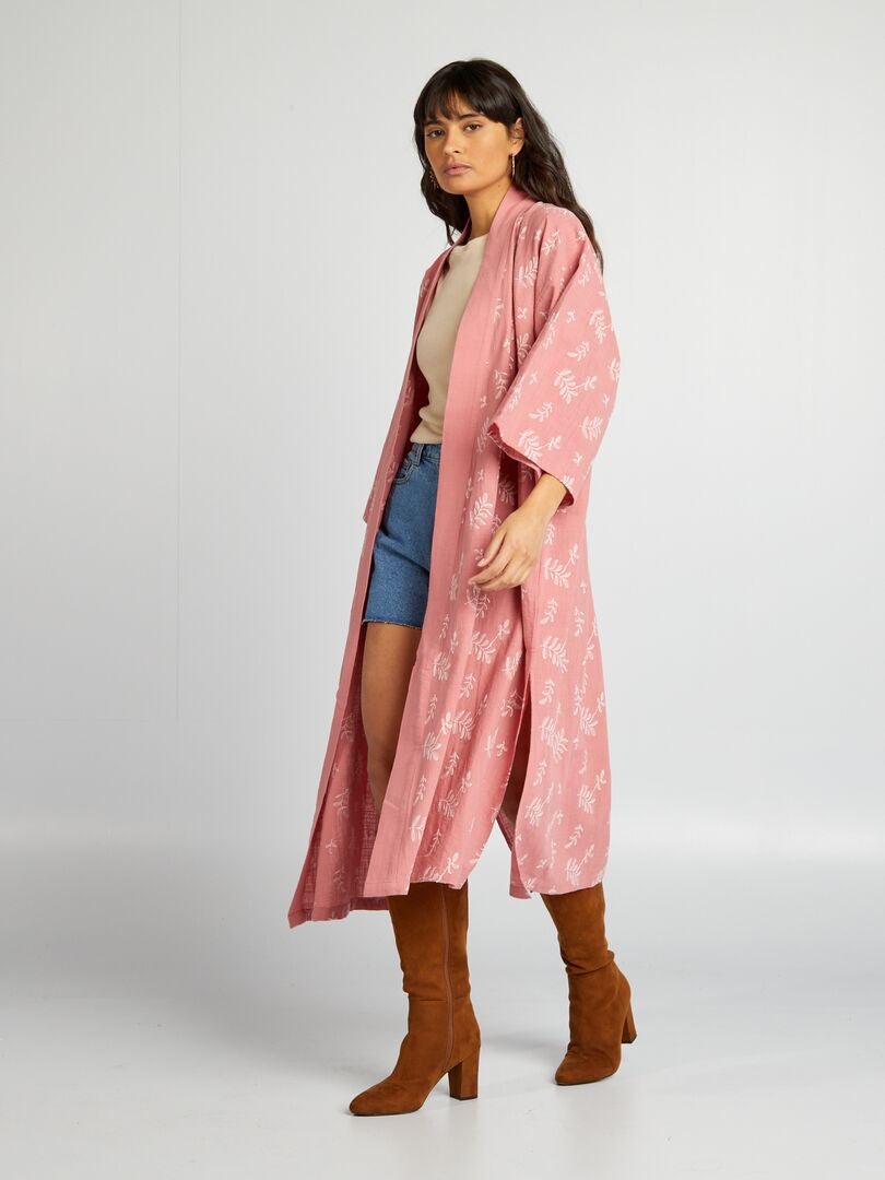 Kimono Rose Pomme Rouge En Coton - Taille 5, Neuf Avec étiquettes, Idéal Pour L'été