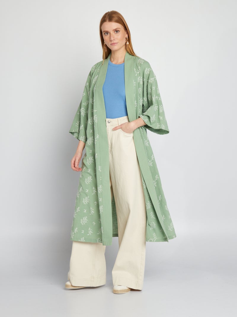 Kimono long Vert - Kiabi