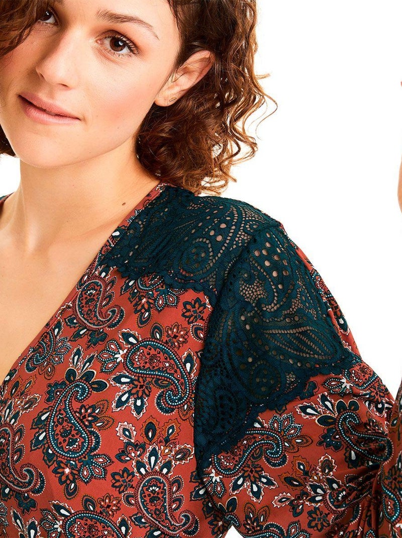 Kimono METRO - Pomm'Poire Marron - Kiabi