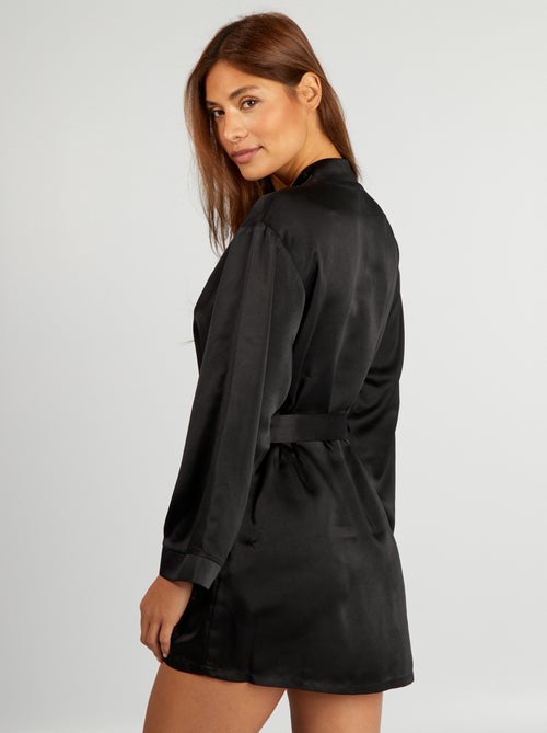 Kimono mi-long satiné - Kiabi