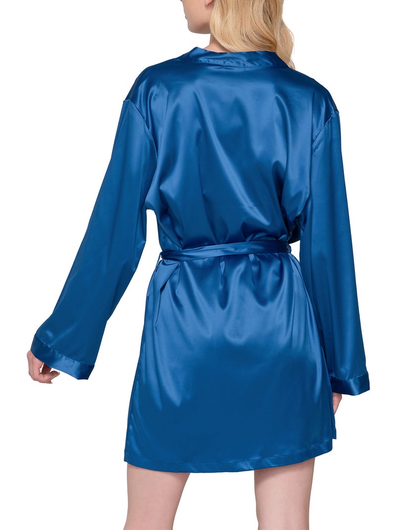 Kimono satin Prestige Bleu - Kiabi