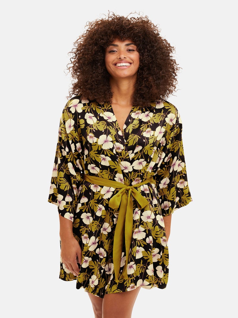 Kimono Trendy Mix Sans Complexe Noir Vert clair - Kiabi