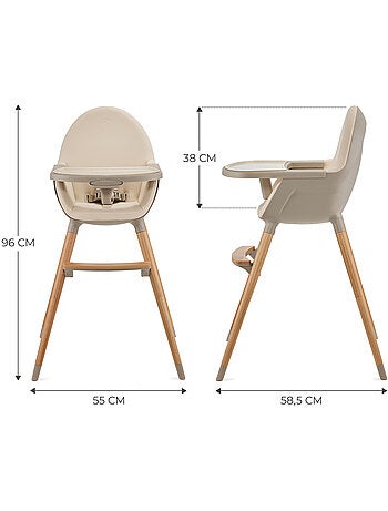 Chaise haute 2en1 fini 2 modèle pratique et confortable