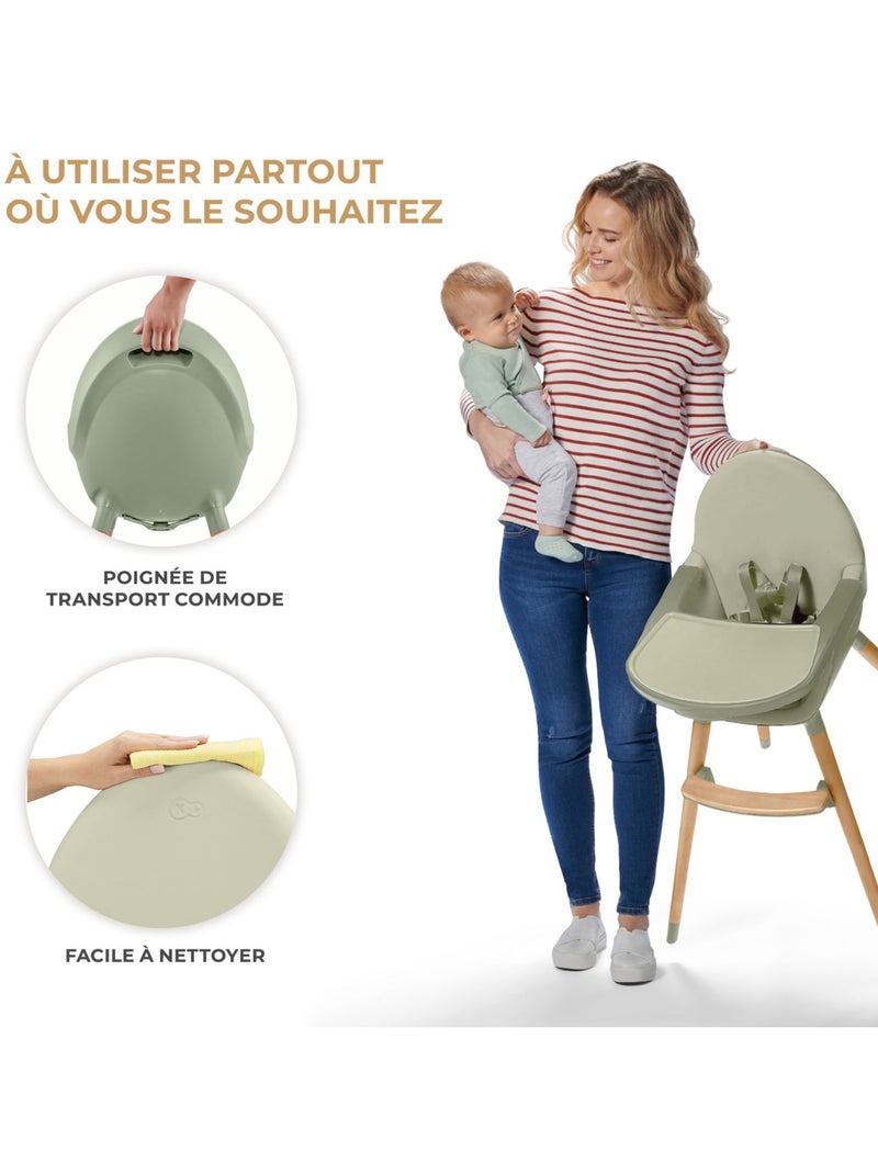 Kinderkraft - chaise haute 2 en 1 fini 2 Vert - Kiabi