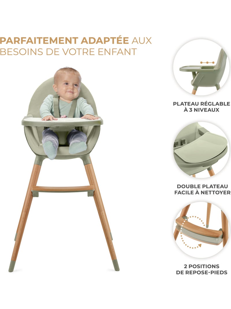 Kinderkraft - chaise haute 2 en 1 fini 2 Vert - Kiabi