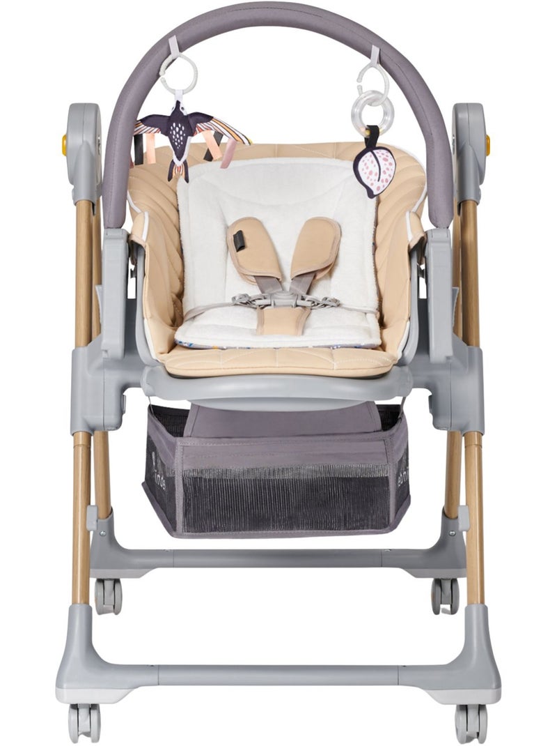 Kinderkraft - chaise haute 2 en 1 lastree Beige - Kiabi
