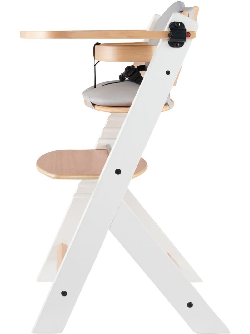Kinderkraft - Chaise haute évolutive Enock avec coussin Blanc - Kiabi