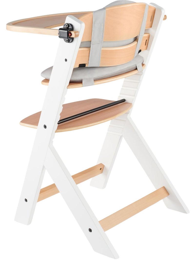 Kinderkraft - Chaise haute évolutive Enock avec coussin Blanc - Kiabi