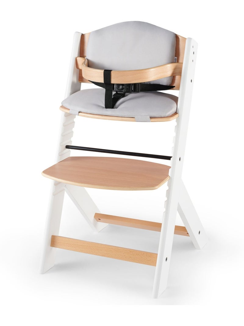 Kinderkraft - Chaise haute évolutive Enock avec coussin Blanc - Kiabi