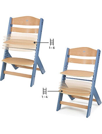 Chaise Haute Kinderkraft ENOCK 3 en 1 Évolutive jusqu’à 35 kg avec Repose-Pieds Réglable