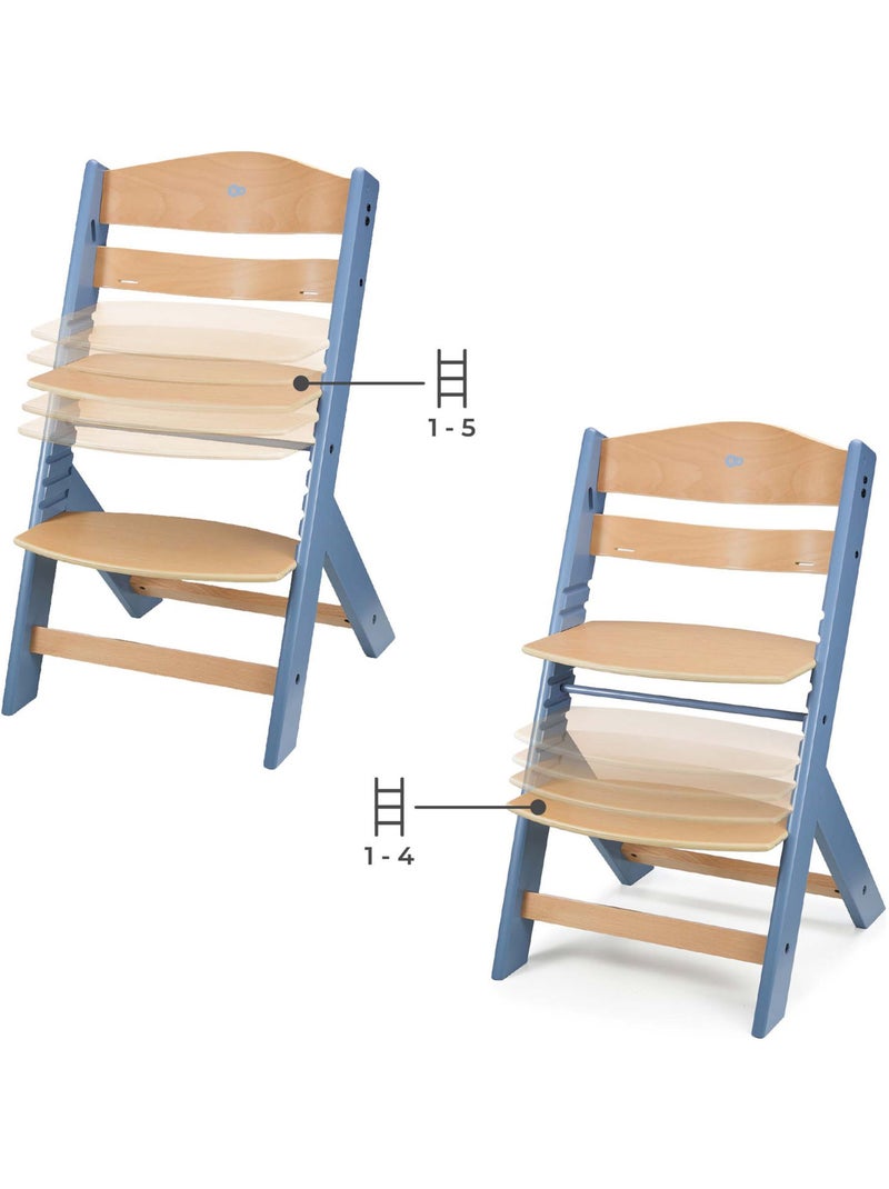 Kinderkraft - chaise haute évolutive enock avec coussin Bleu - Kiabi