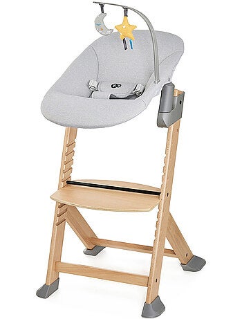 Kinderkraft - chaise haute évolutive enock avec transat calmee