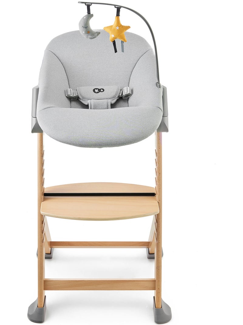 Kinderkraft - chaise haute évolutive enock avec transat calmee Gris - Kiabi
