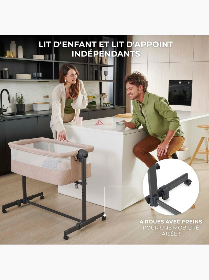 Kinderkraft - Lit cododo 2 en 1 Nestee Up 2 Beige - Kiabi