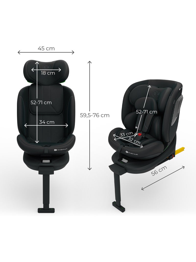 Kinderkraft - Siège auto I-360 2 Plus i-Size Gris - Kiabi