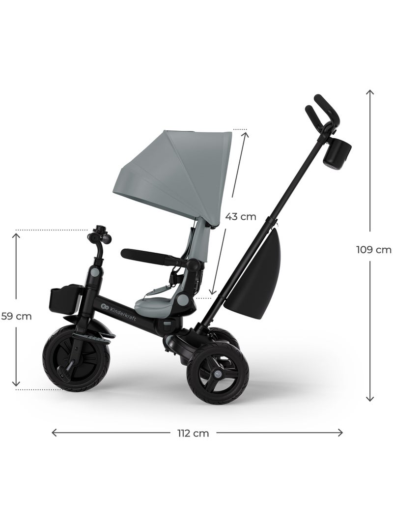 Kinderkraft - Tricycle évolutif Aveo 2 Plus Gris - Kiabi