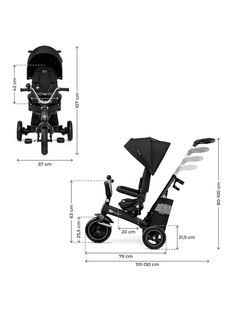 Kinderkraft - Tricycle évolutif Easytwist Noir - Kiabi