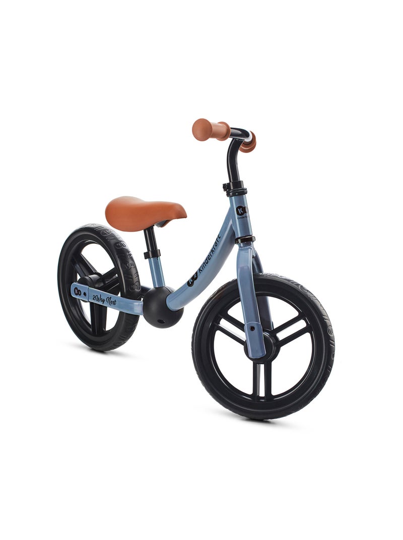 Kinderkraft 2WAY NEXT - Vélo sans pédales (draisienne) - Selle/guidon réglables - EVA Bleu - Kiabi