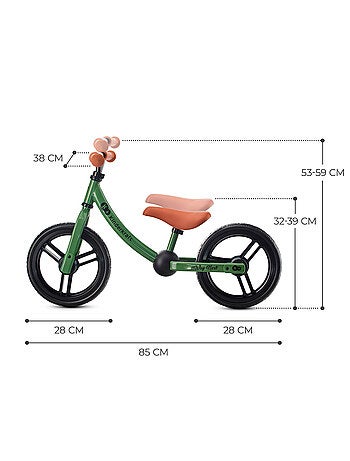 Kinderkraft 2WAY NEXT - Vélo sans pédales (draisienne) - Selle/guidon réglables - EVA
