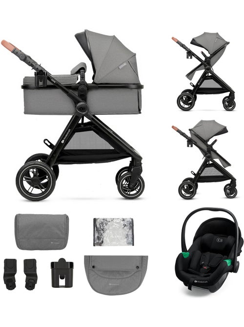 Kinderkraft ESME 3 en 1 avec Travel System, nacelle transformable et pliage compact - Kiabi Kinderkraft ESME 3 en 1 avec Travel System, nacelle transformable et pliage compact - Kiabi