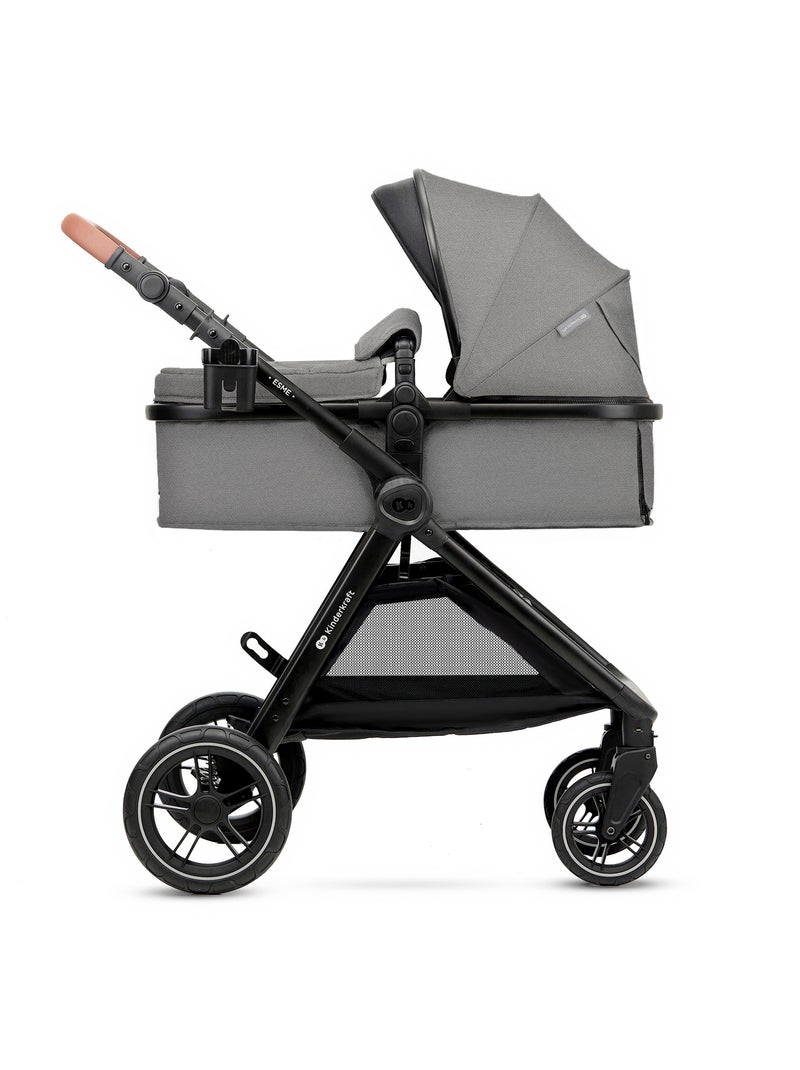 Kinderkraft ESME 3 en 1 avec Travel System, nacelle transformable et pliage compact Gris - Kiabi