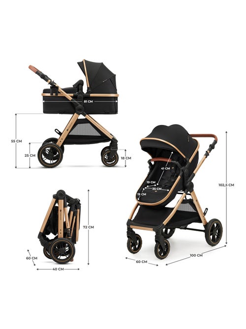 Kinderkraft ESME 3 en 1 avec Travel System, nacelle transformable et pliage compact - Kiabi
