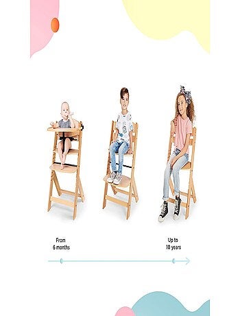 Kinderkraft high chair ENOCK wooden
