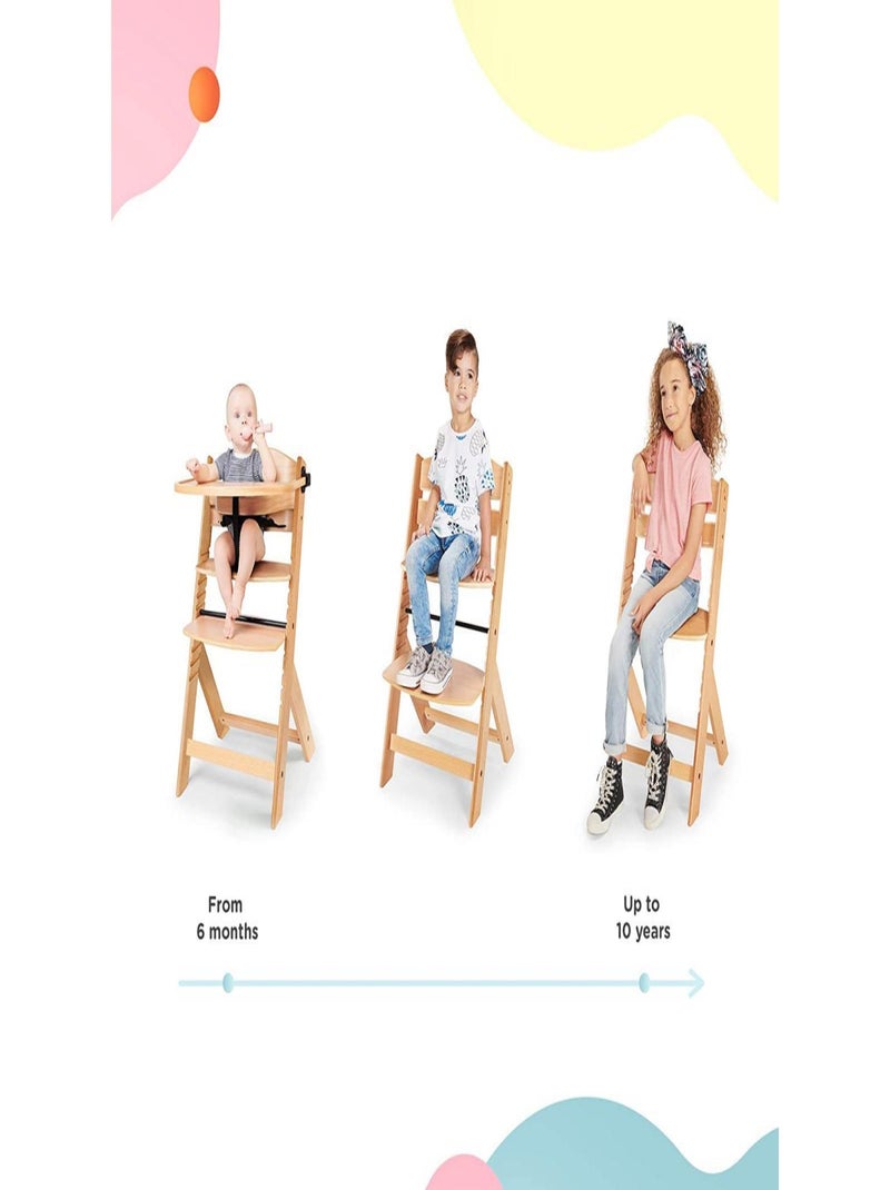 Kinderkraft high chair ENOCK wooden Marron - Kiabi