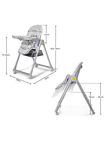 Kinderkraft high chair LASTREE wood