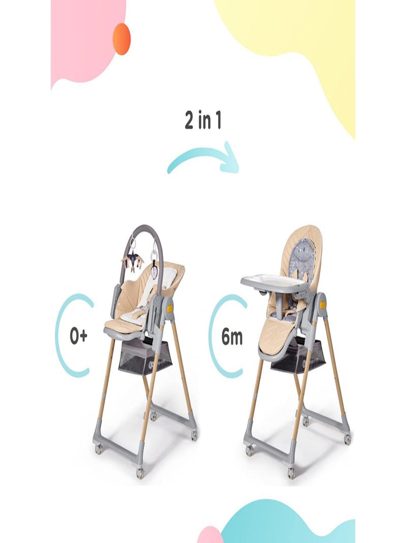 Kinderkraft high chair LASTREE wood Gris - Kiabi