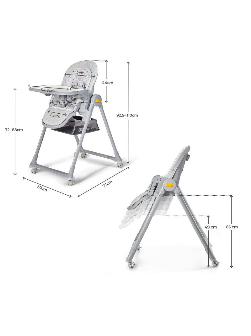 Kinderkraft high chair LASTREE wood Gris - Kiabi