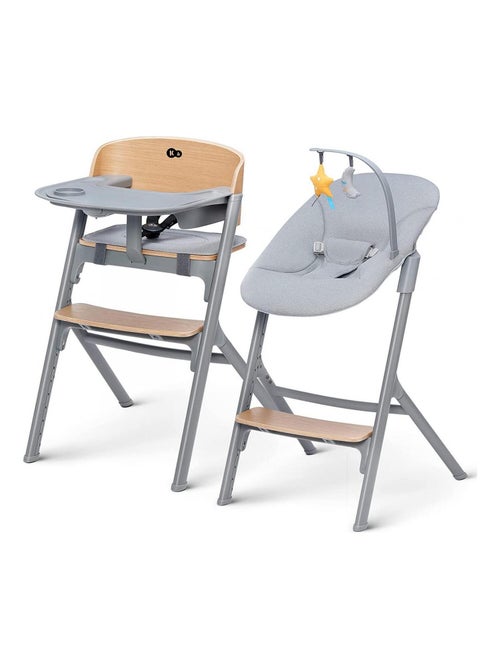 Kinderkraft high chair LIVY oak + bouncer CALMEE - Kiabi Kinderkraft high chair LIVY oak + bouncer CALMEE - Kiabi