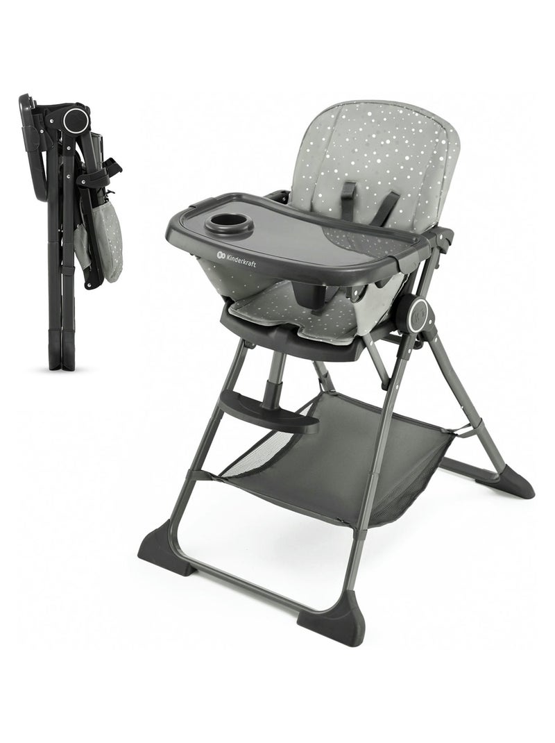 Kinderkraft Highchair Foldee - Chaise de salle à manger pliable Gris - Kiabi