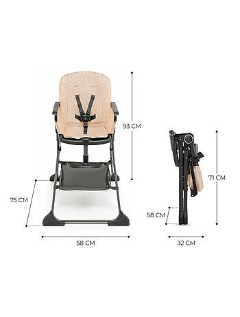 Kinderkraft Highchair Foldee - Chaise de salle à manger pliable