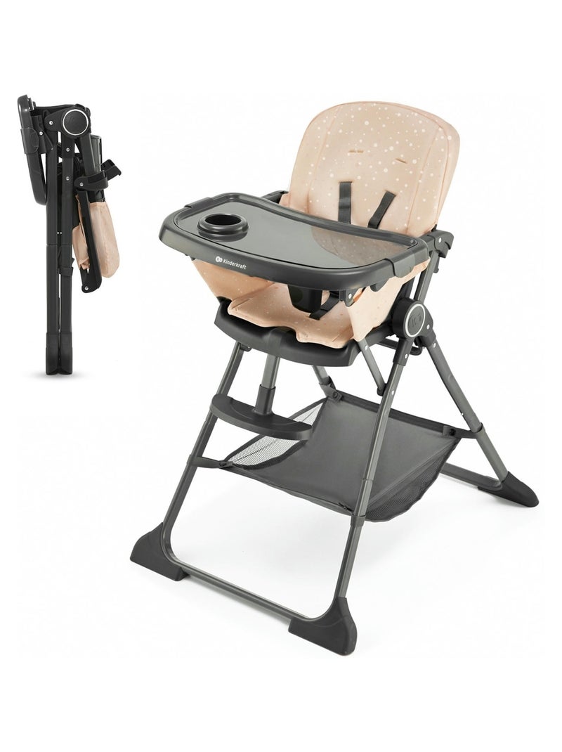 Kinderkraft Highchair Foldee - Chaise de salle à manger pliable Rose - Kiabi