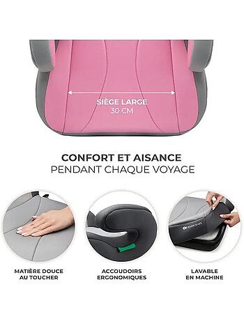 Kinderkraft I-BOOST i-Size - Rehausseur auto ISOFIX R129, 135-150cm, mousse/housse amovible