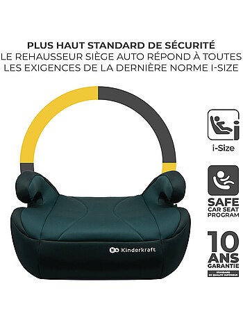 Kinderkraft I-BOOST i-Size - Rehausseur auto ISOFIX R129, 135-150cm, mousse/housse amovible
