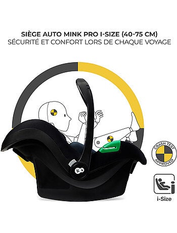 Kinderkraft MOOV 2 XL 3 en 1 avec siège convertible, nacelle XL et roues gonflables