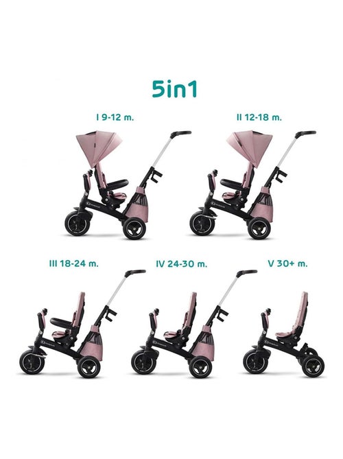 Kinderkraft tricycle EASYTWIST mauvelous pink - Kiabi