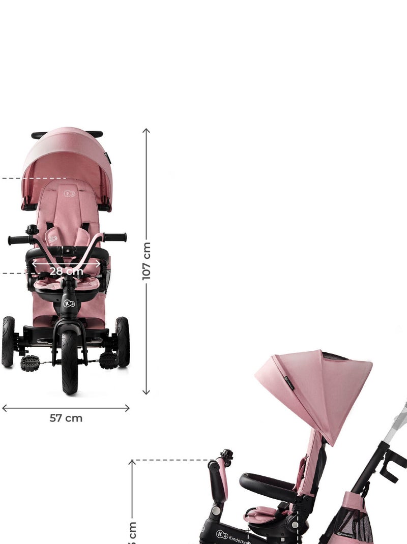 Kinderkraft tricycle EASYTWIST mauvelous pink Rose - Kiabi