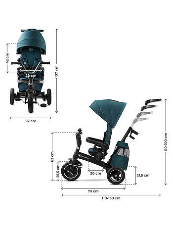 Kinderkraft tricycle EASYTWIST midnight green