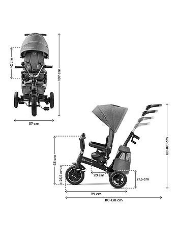 Kinderkraft tricycle EASYTWIST platinum grey