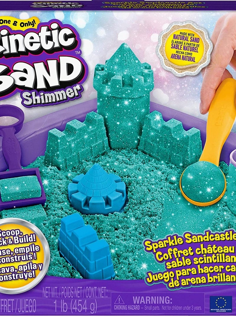 Kinetic Sand Coffret château de sable scintillant Petrol (454g) N/A - Kiabi